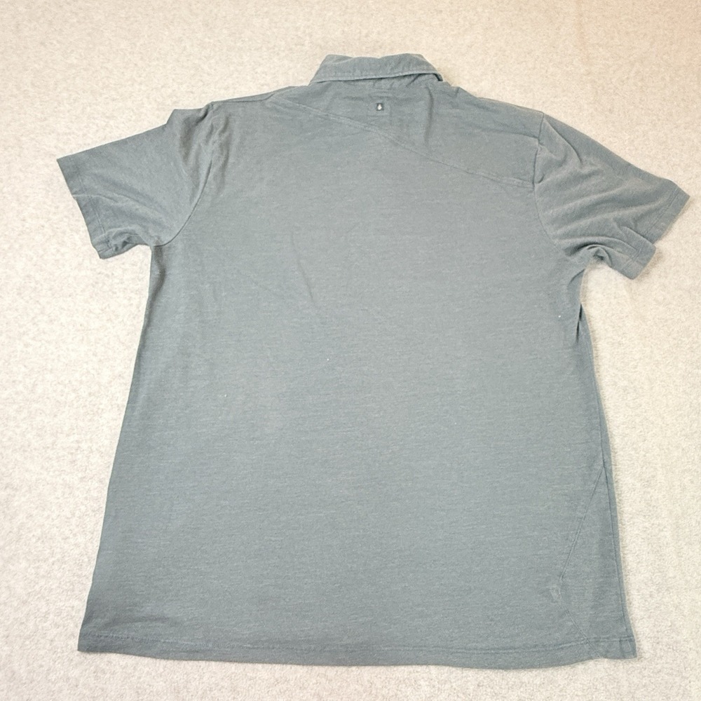 Volcom Men's Large Heather Blue Polo Shirt Short Sleeve Golf FLAW SEE DESCRIP - Picture 10 of 10